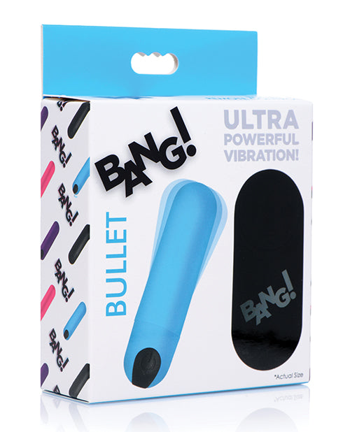 Bang! Vibrating Bullet W- Remote Control - Blue - Naughtyaddiction.com