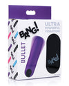 Bang! Vibrating Bullet W- Remote Control - Purple - Naughtyaddiction.com
