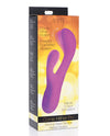 Inmi Come Hither Pro Moving Hard Silicone Rabbit Vibrator - Purple - Naughtyaddiction.com