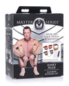 No Eta Master Series Kinky Pride Rainbow Bondage Set - Wrist & Ankle Cuffs & Collar W-leash - Naughtyaddiction.com