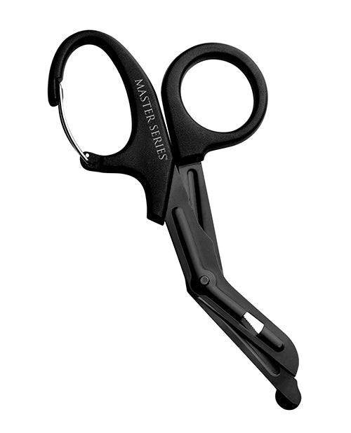 Master Series Snip Heavy Duty Bondage Scissors W-clip - Black - Naughtyaddiction.com
