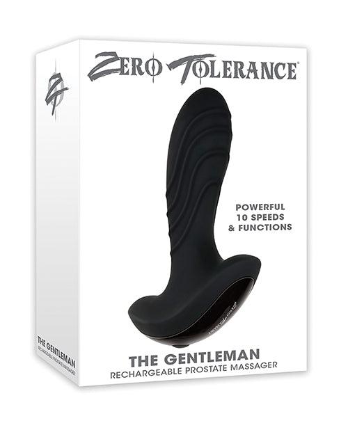 Zero Tolerance The Gentleman Rechargeable Prostate Massager - Black - Naughtyaddiction.com